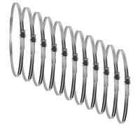 Repa Market Lot de 10 colliers de serrage réglables en acier inoxydable avec engrenage à vis sans fin - Raccords de large diamètre - Fixation flexible pour tuyau d'aération de sèche-linge, tuyau en