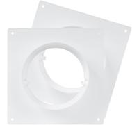 Repa Market Lot de 2 brides de raccord de canal à bride droite en plastique 100 mm pour chauffage, refroidissement, système de ventilation (10 cm)