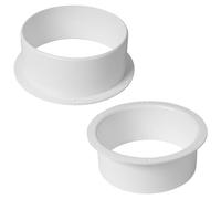 Repa Market Lot de 2 raccords de tuyau à bride ronde et droite en plastique - 150 mm - Pour systèmes HVAC - Plaque de raccordement robuste pour chauffage, climatisation, conduction d'air - Bride de