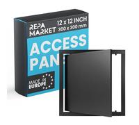 Repa Market Panneau d'accès mural 30,5 x 30,5 cm pour cloison sèche - Anthracite - En plastique ABS - Panneau d'accès pour cloison sèche et plafond/plaques de recouvrement avec loquet - Trappe de