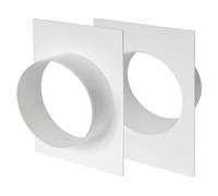 Repa MRepa Market Lot de 2 raccords de tuyau de ventilation en plastique - Raccord de tuyau en PVC, plaque de raccordement pour sèche-linge - Ventilation de chauffage et de climatisation - Système de