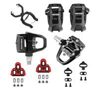 Repacked Venzo Lot de pédales 4 en 1 compatibles avec Shimano SPD-SL et SPD, avec outil de démontage de cage - Roulements scellés robustes de 9/16 po - Pour vélo d'exercice de fitness d'intérieur