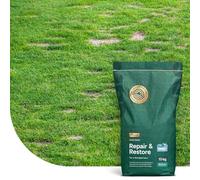 Repair & Restore : Semence gazon réparation - 10 kg pour 500 m² - Germination ultra-rapide - Germination à partir de 6 °C seulement - Prévenir les mauvaises herbes - Avec Revêtement Hydroboost™