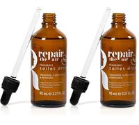 Repair the Air Fragranced Toilet Drops, with Tangerine, Ylang Ylang and Mandarin Essential Oils, Helps To Remove Lingering Odours 95ml (Lot de 2)