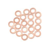 REPAIROCK Lot de 20 joints d'étanchéité plats en cuivre M8 x 13 mm x 1 mm pour vis, boulons, écrous, pièces de rechange automobiles