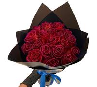RePaLy Bouquet De Roses Scintillantes, Bouquet De Fleurs De Roses Artificielles, Bouquet De Bricolage Brillant Faux Bouquet De Roses Cadeau d'amour, Paillettes Roses (Rouge,20 pièces)
