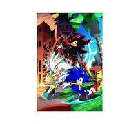 RePaLy Poster Sonic The Hedgehog (4) sur toile, décoration murale pour salon, chambre à coucher, style sans cadre, 20 x 30 cm