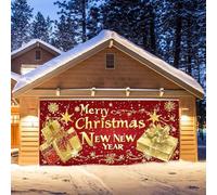 Répandez la de Noël avec notre bannière de garage La fête dans votre maison ! (B, 400x180cm)