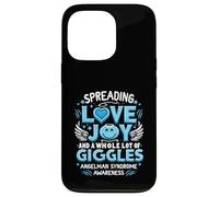 Répandre la Joie de l'amour Beaucoup de rires Syndrome d'Angelman Coque pour iPhone 13 Pro