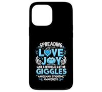 Répandre la Joie de l'amour Beaucoup de rires Syndrome d'Angelman Coque pour iPhone 13 Pro Max