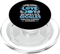 Répandre la Joie de l'amour Beaucoup de rires Syndrome d'Angelman PopSockets PopGrip pour MagSafe