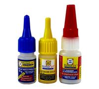Repar-ex - Lot Repar-ex | Colle Extra Forte 10g + Poudre d’Assemblage 15g + Détache Colle 10ml | Collage Ultra Résistant Tous Supports | Réparations, Renforts, Modélisme, Industrie, Bricolage