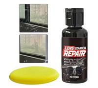 Réparateur de Rayures pour Lunettes - Solution Réparatrice 30g pour Lunettes | Éliminateur de Rayures de Soleil avec Éponge,Pour Maison Pare-brise Casque de Protection Écran Appareil