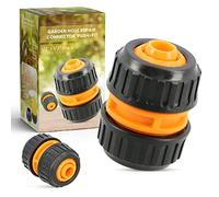 Réparateur de tuyau d'arrosage 1/2 x 1/2 - Raccord de tuyau d'arrosage - Raccord de tuyau - Raccord de tuyau - Deux tuyaux d'extension - Accessoires de jardin