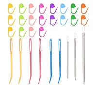 Réparation Aiguilles à coudre, Grosse Aiguille Coudre et Aiguilles à tapisserie géantes pour le crochet Darning Perlant Quilting Tisser, 9 Pcs LAMXD Lot de aiguilles à tapisserie courbées