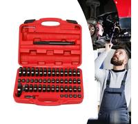 Réparation automobile Ensemble d'outils d'étanchéité de palier de disque de douille, kit de 51 pièces, gamme de tailles polyvalente, acier au carbone durable ,