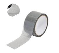 Réparation de fenêtres et moustiquaires, Ruban adhésif moustiquaire pour fenêtres, Ruban à mailles en tissu de fibre de verre avec joint adhésif résistant à l'eau 5cm x 200cm (Gris)