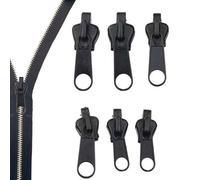 Réparation De La Tête De fermetureÀ Glissière - Fixateur De fermetureÉclair Robuste, Ensemble De Curseurs De Remplacement | Kit D'extracteur De fermetureÉclair Détachable 6 Pièces Pour Vestes, Sacs