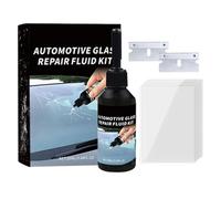 Réparation de pare-brise de voiture - Kit de réparation rapide de verre | Liquide transparent pour fissures et éclats, kit d'entretien automobile pour atelier, bricolage, garage, voyage, urgences