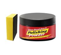Réparation De Rayures De Voiture | 30g Poudre De Rénovation Fissures Verre Avec Éponge | Kit De Réparation De Fissures Sur Verre | Pour Miroirs Détail Entretien Restauration Protection