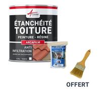 Réparation étanchéité tuile gouttière cheneau trou fissure souche cheminée ardoise ARCAFILM PACK Blanc Kit jusqu'à 0.5 m²