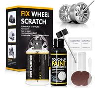 Reparation Jante, Stylo Retouche Jante Alu, Kit Reparation Jantes Aluminium, Kit de Réparation de Rayures de Roue en Alliage pour Réparer les Rayures des Roues l'Oxydation Corrosion Bosses etc, Argent