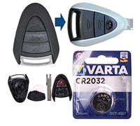 Réparation Kit clé de Voiture Kit de réparation avec 3 Boutons + HAA Blank + Batterie Vide Compatible avec Porsche 911 997 987 Boxster Cayman
