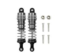 Réparations RC Pour WLtoys 144001 1316 1/14 2PC Aluminium Métal Amortisseur Rempli D'huile Avant Arrière RC Voiture Chenille Short Course Camion Mise À Niveau Partie(Dark Grey)
