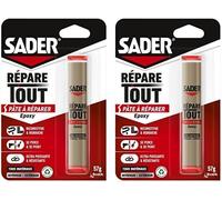 Répare Tout-Pâte À Réparer Epoxy-Tous Matériaux-Intérieur/Extérieur-Couleur : Gris-1 Tube 57 G 30621068 (Lot De 2)