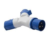 Répartiteur 2 voies BE-TOOL 16 A 220 V IP44 2 voies 3 broches prise de site industriel et prise murale étanche IP44 connecteur de prise 2P + terre mâle/femelle