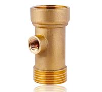 Répartiteur 3 voies en laiton 1" IG/AG DN25 vers DN13, 3 voies de raccordement à l'eau 1/4" IG/AG pour pompe à eau domestique, chaudière à membrane, manomètre, interrupteur à pression