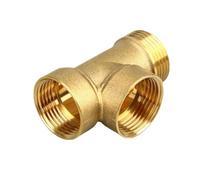 Répartiteur 3 voies en laiton - 1 x AG DN25 1", 2 x IG DN25 1" - Raccord en T - Pour pompe, station d'eau domestique, chaudière à membrane et eau potable