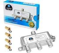 Répartiteur 3 Voies Sat Bk Fm 5-2400 Mhz Compatible Numérique Et Analogique Avec 4 Fiches F Incluses[X189]