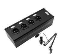 Répartiteur 4 canaux en d'aluminium haute vitesse, connecteur 4 canaux RJ45, pour moniteur, projecteur, ordinateur portable, tablette, téléphone, salle de réunion, cinéma