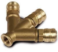 Répartiteur à 3 voies 3/8 laiton - incluant trois raccords rapides Aircraft 2201095