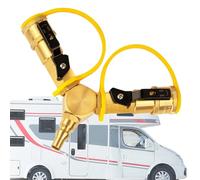 Répartiteur à connexion rapide RV en Y pour camping-car, raccord de tuyau à raccord rapide, adaptateur 2 voies, répartiteur en Y avec connexion rapide, raccord de tuyau pour chauffage