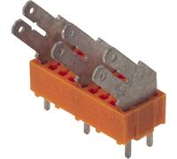 Répartiteur à languette mâle 6.3 x 0.8 mm Weidmüller PCF 10.00/06/135 3.5SN OR BX 9512130000 135 ° partiellement isolé orange