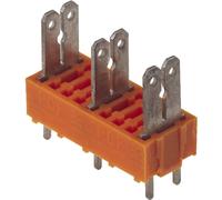 Répartiteur à languette mâle 6.3 x 0.8 mm Weidmüller PCF 10.00/09/180 3.5SN OR BX 9500830000 180 ° partiellement isolé orange
