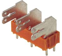 Répartiteur à languette mâle 6.3 x 0.8 mm Weidmüller PCF 10.00/09/90 3.5SN OR BX 9511770000 90 ° partiellement isolé orange