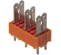Répartiteur à languette mâle 6.3 x 0.8 mm Weidmüller PCF 7.50/06/180 3.5SN OR BX 9500660000 180 ° partiellement isolé orange