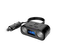 Répartiteur allume-cigare pour voiture, protection multifonctionnelle contre les surtensions, sortie USB type C pour téléphones et tablettes