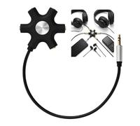 Répartiteur Audio 5 Ports, Multiprise Jack 3,5 mm en Alliage d’Aluminium, Splitter Casque 5-Way Multi Headphone pour Écoute et Mixage Partagé, Splitter Jack Universel Compatible avec iPhone iPad