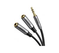 Ugreen - Répartiteur audio AUX avec câble jack 3,5 mm, 20 cm (argent) G
