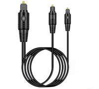 Répartiteur audio en fibre optique pour systèmes home cinéma permettant une lecture audio simultanée sur barre de son et casque (1 mètre)