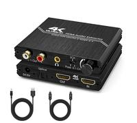 Répartiteur audio HDMI 2.0 4K HDMI vers SPDIF optique Toslink 3,5 mm AUX stéréo RCA L/R avec contrôle du volume,prend en charge 4K @ 60Hz HDCP 2.2 HDR 3D YUV 4:4:4