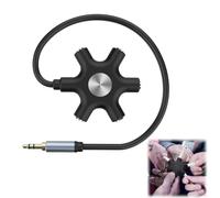 Répartiteur audio multiprise 5 Jack moulé par injection - Connecteur de casque pour branchement simultané de jusqu’à cinq appareils, idéal pour la salle de classe, le mixage audio et les voyages