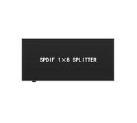 Répartiteur Audio Optique, 1 Entrée 8 Sorties, Répartiteur Numérique Toslink S/PDIF à Fibre Optique pour Home Cinéma et Haut-Parleurs, Prise