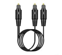 Répartiteur audio optique avec 1 entrée mâle et 2 sorties mâles pour une barre de son et un casque simultanés dans la configuration du home cinéma (1 mètre)