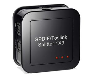RéPartiteur Audio Optique NuméRique 1X3, à Fibre SPDIF TOSLINK, 1 en 3 Sorties, pour DVD HDTV Blue-Ray