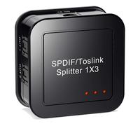 RéPartiteur Audio Optique NuméRique 1X3, RéPartiteur Audio NuméRique à Fibre Optique SPDIF TOSLINK, 1 en 3 Sorties, pour DVD HDTV -Ray